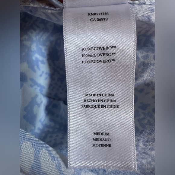 Rails Josephine Aqua Mixed Animal Size M Blue & White Button Up Shirt‎ - Picture 13 of 13